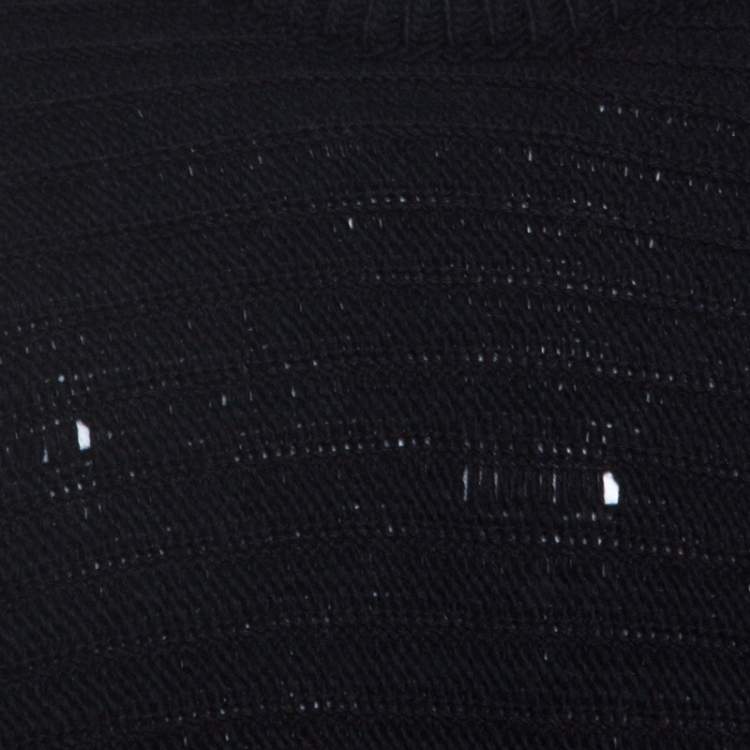 Pre Owned Zadig and Voltaire Black Distressed Knit Merino Wool Jeremy Raye Sweater M