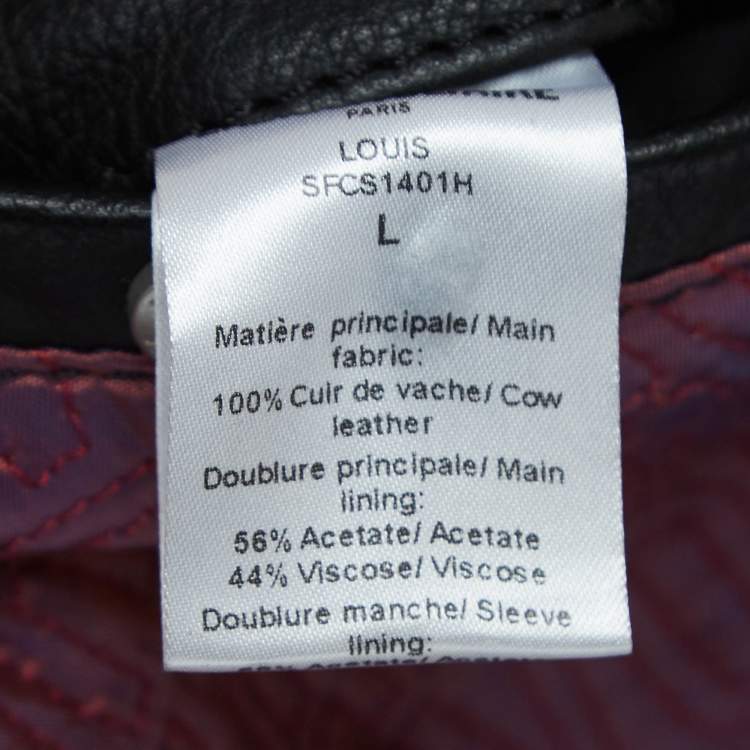 Pre Owned Zadig & Voltaire Black Leather Louis Biker Jacket L