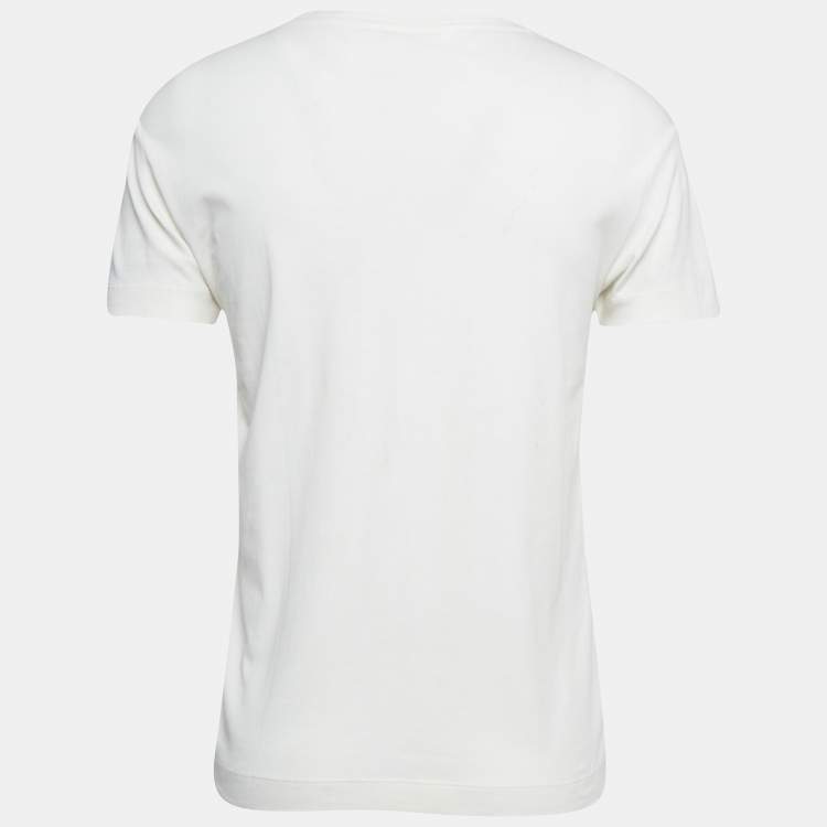 Pre Owned Zadig & Voltaire White Malibu Print Jersey Timor T-Shirt XS