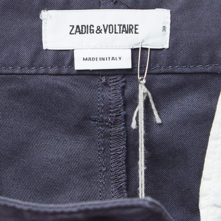 Pre Owned Zadig & Voltaire Blue Cotton Patrick Chino Trousers S