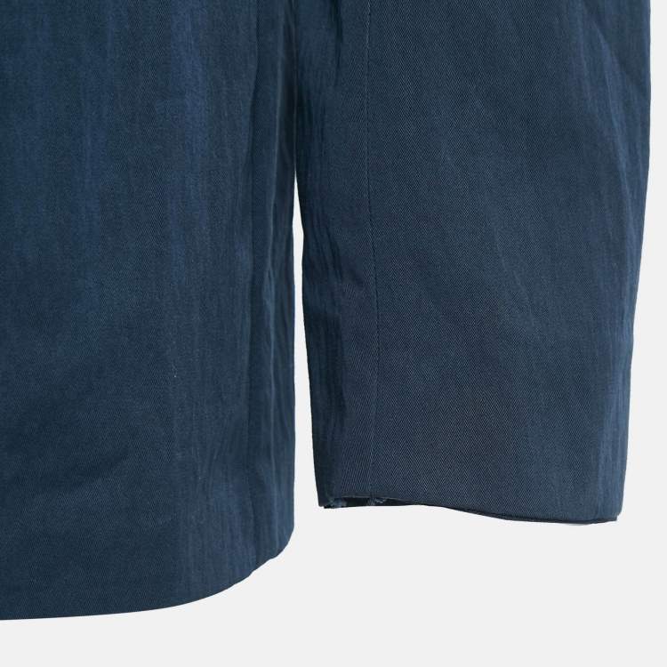 Pre Owned Zadig & Voltaire Marine Blue Cotton Blend Tailored Venice Blazer M