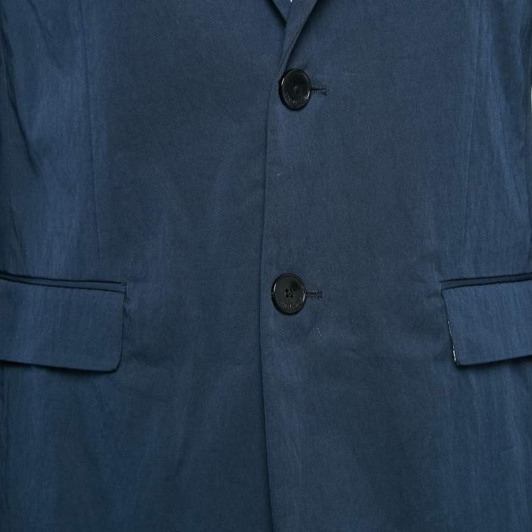 Pre Owned Zadig & Voltaire Marine Blue Cotton Blend Tailored Venice Blazer M