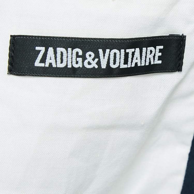 Pre Owned Zadig & Voltaire Marine Blue Cotton Blend Tailored Venice Blazer M