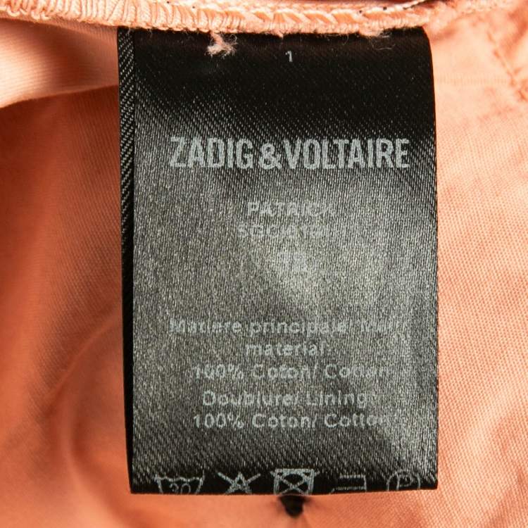 Pre Owned Zadig & Voltaire Pink Cotton Patrick Chino Trousers S