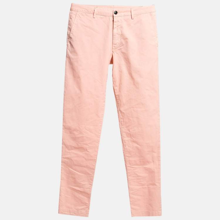 Pre Owned Zadig & Voltaire Pink Cotton Patrick Chino Trousers S