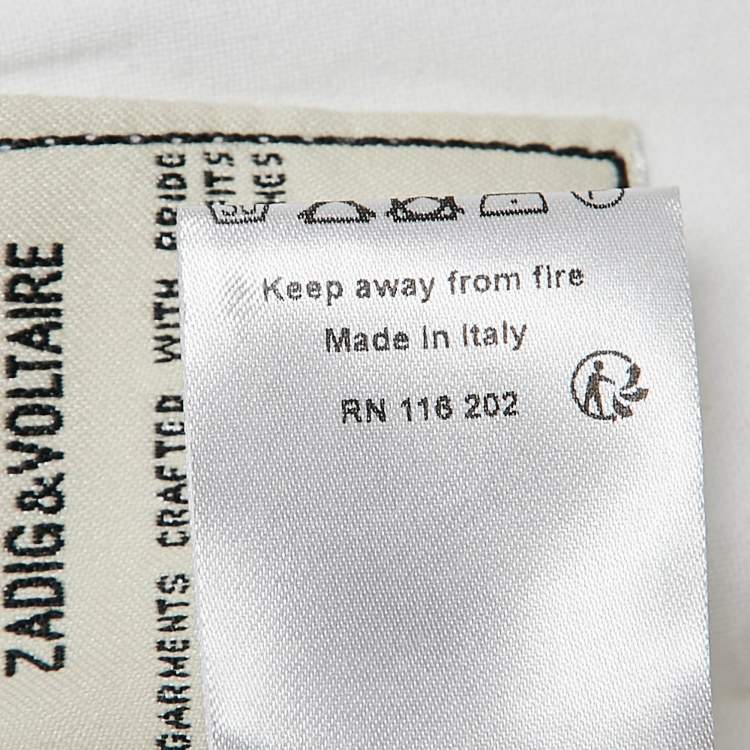 Pre Owned Zadig & Voltaire White Blanc Denim David Crop Jeans M Waist 31.5"