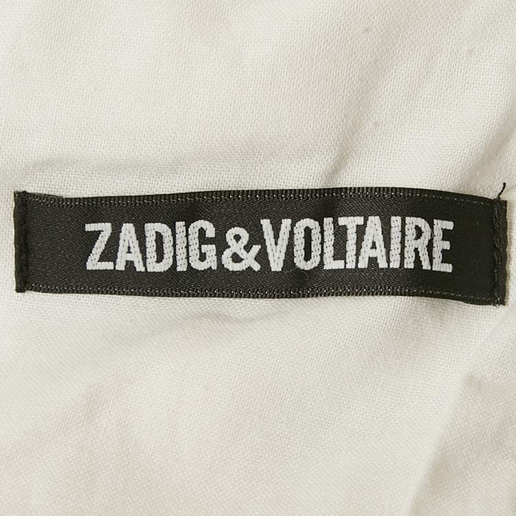 Pre Owned Zadig & Voltaire Navy Blue Cotton Blend Single Breasted Venice Blazer M
