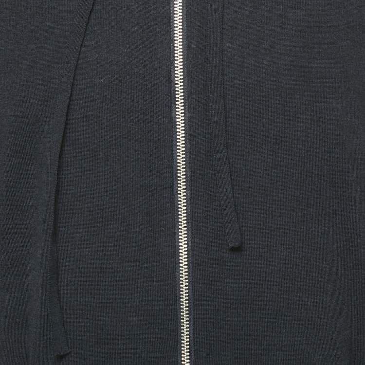 Pre Owned Zadig & Voltaire Midnight Blue Zip-Up Hooded Clash Sweatshirt L