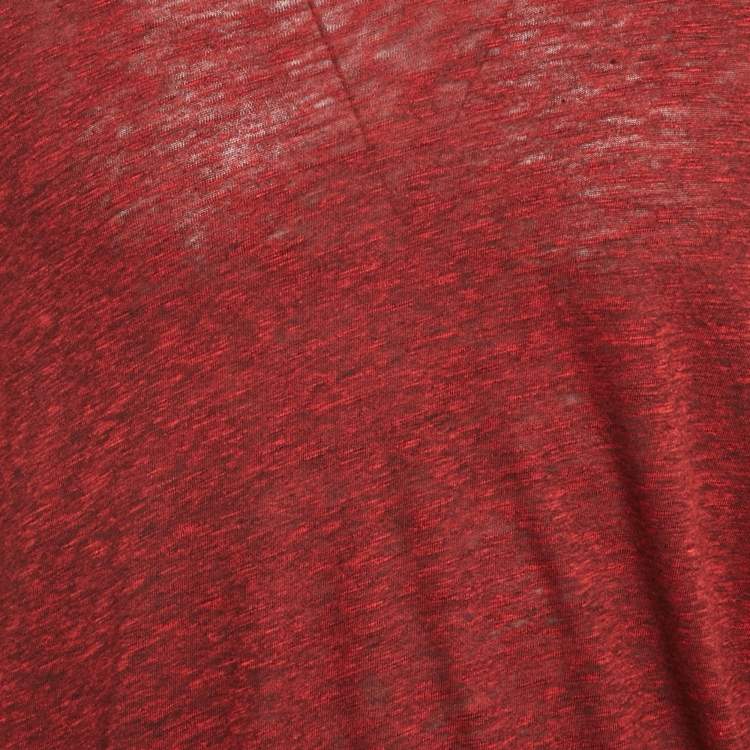 Pre Owned Zadig & Voltaire Red Jersey Monastir Overdyed T-Shirt XL