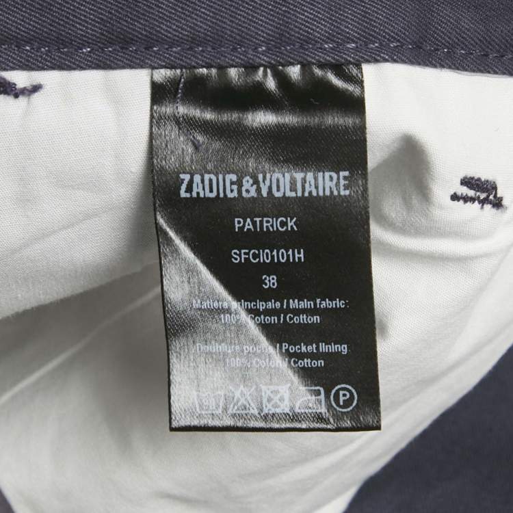 Pre Owned Zadig & Voltaire Blue Cotton Patrick Chino Pants S