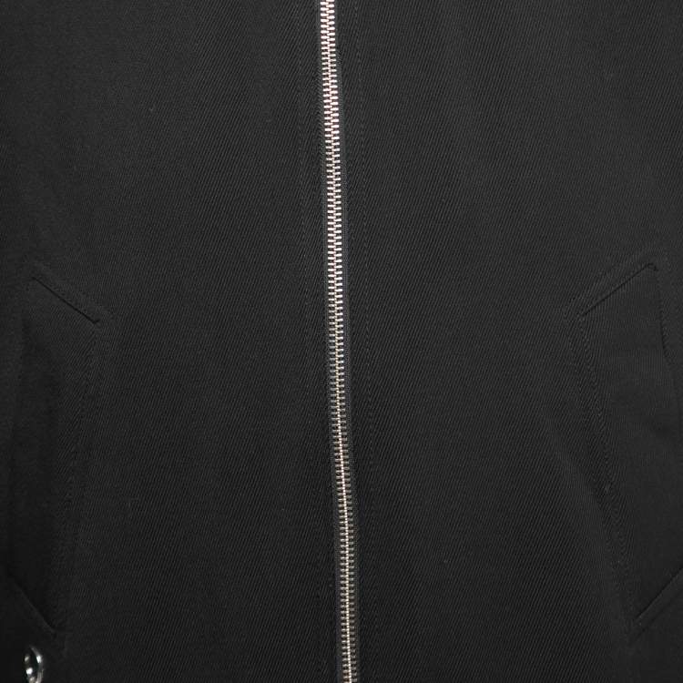 Pre Owned Zadig & Voltaire Black Wool Blend Zip Front Jacket XL