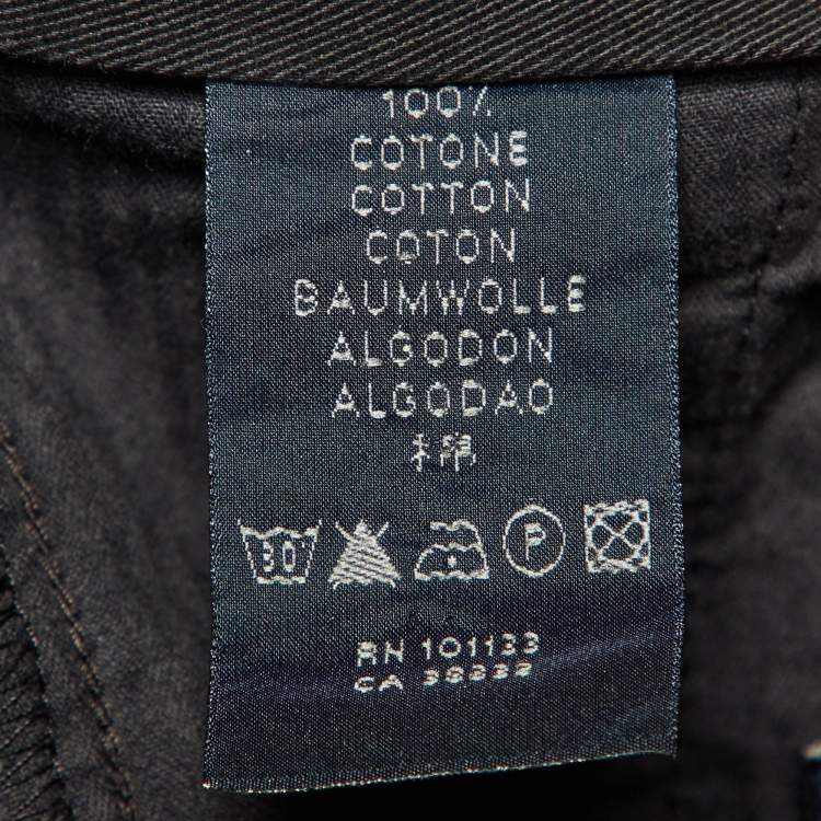 Pre Owned Zegna Sport Black Cotton Regular Fit Pants XL/Waist 37"