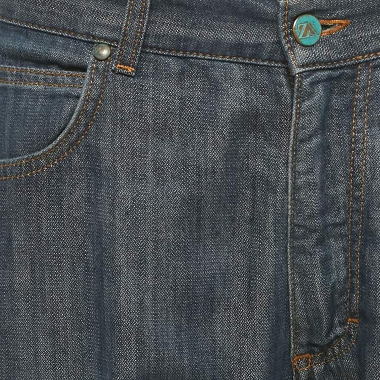 Pre Owned Zegna Sport Dark Blue Denim Jeans M Waist 34 " 