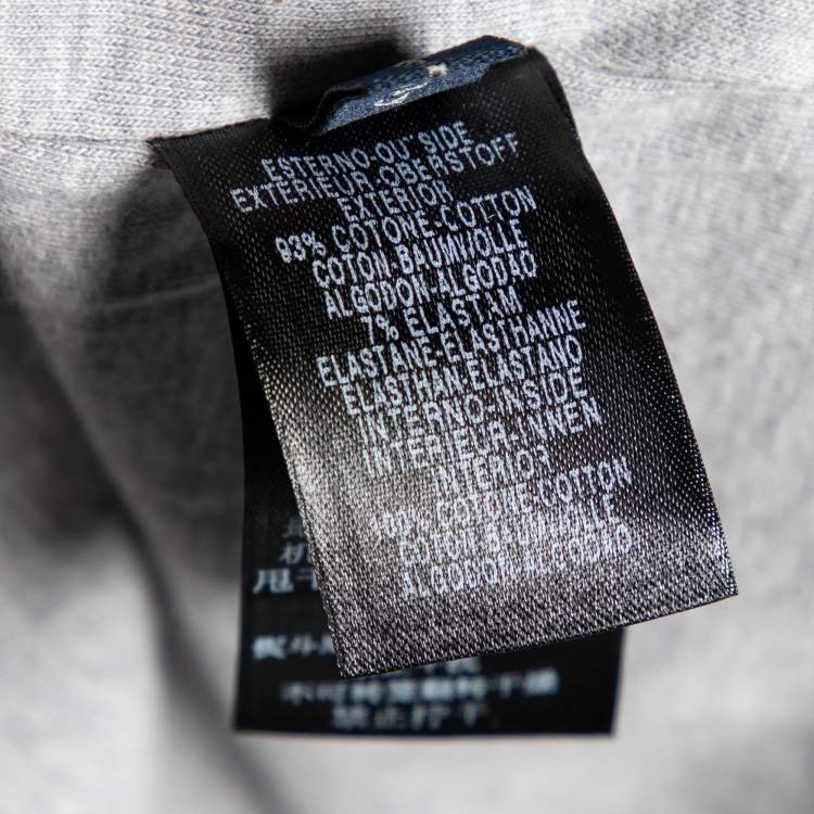 Pre Owned Zegna Sport Grey Striped Cotton Knit Zip Front Jacket XL