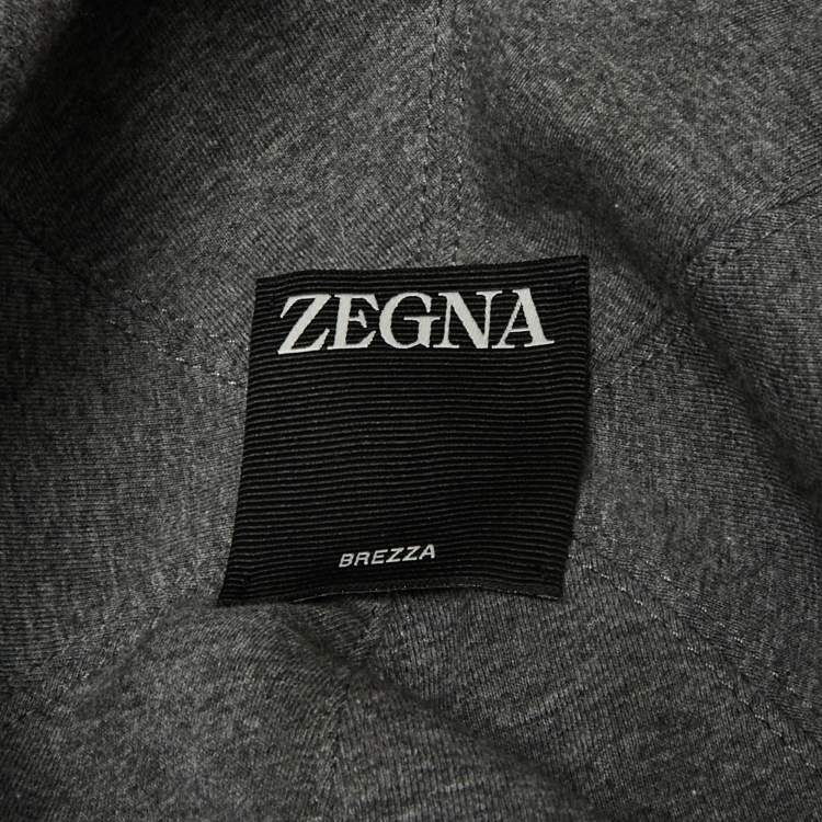 Pre Owned قبعة بيسبول من إرمينجيلدو زيجنا من قماش الزيبر الصناعي باللون الأبيض من الحجم الصغير