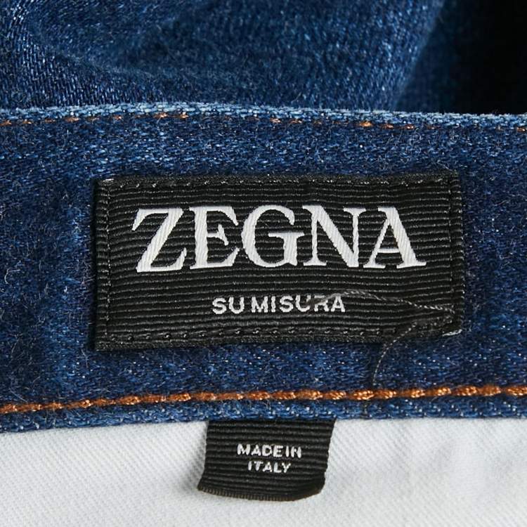 Pre Owned Zegna Blue Denim Regular Fit Jeans S Waist 29"