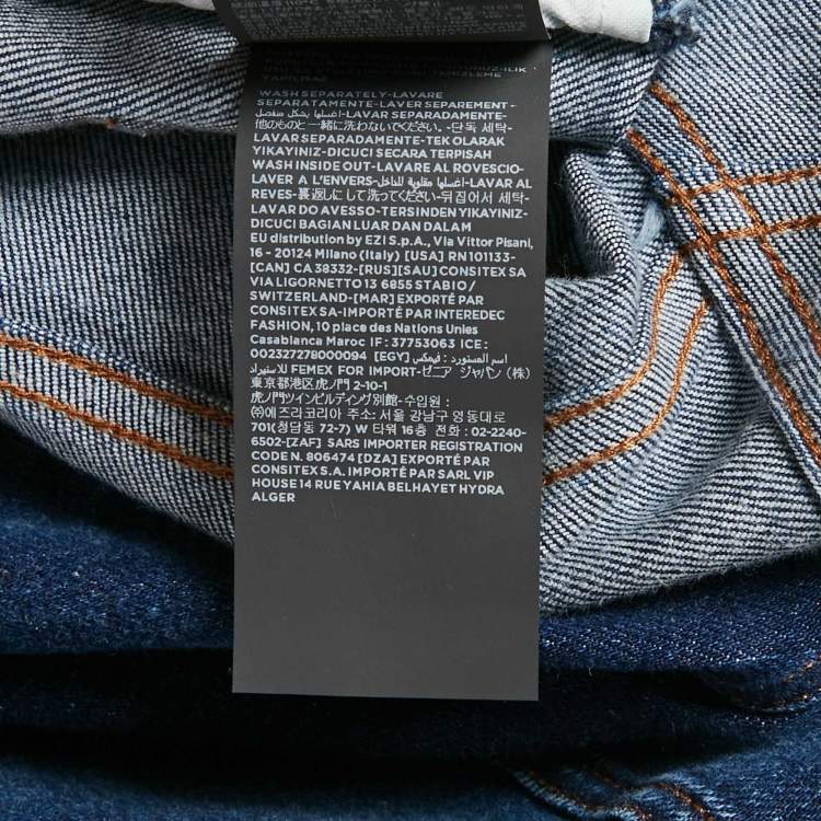 Pre Owned Zegna Blue Denim Regular Fit Jeans S Waist 29"