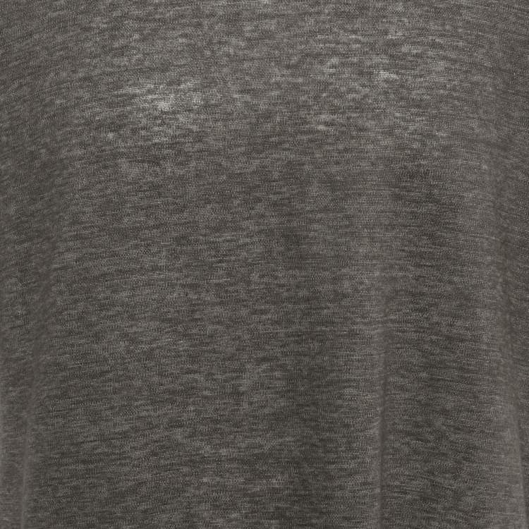 Pre Owned Zegna Dark Taupe Linen Oasi Lino T-Shirt XL 
