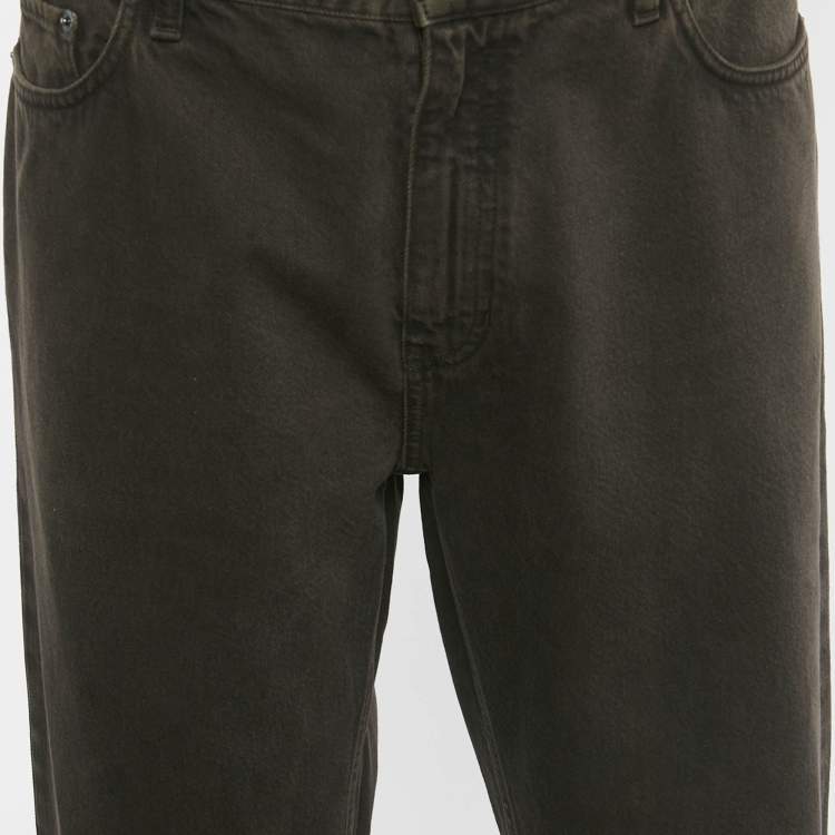 Pre Owned Zegna Brown Denim Classic Fit Jeans XXL/Waist 38"