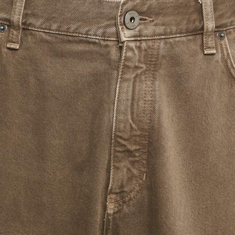 Pre Owned Zegna Brown Denim Classic Fit Jeans XXL/Waist 38"