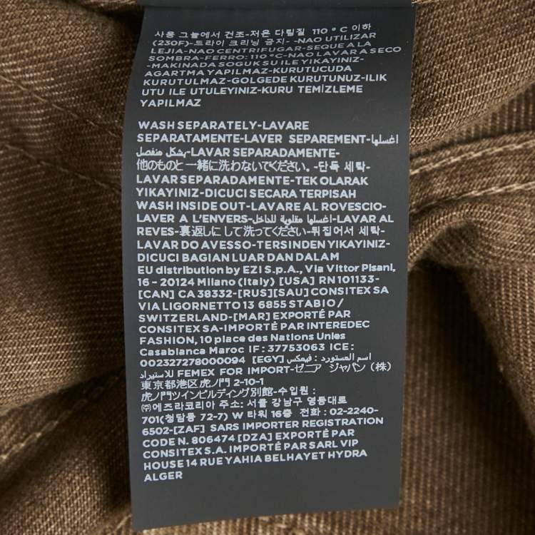 Pre Owned Zegna Brown Denim Classic Fit Jeans XXL/Waist 38"