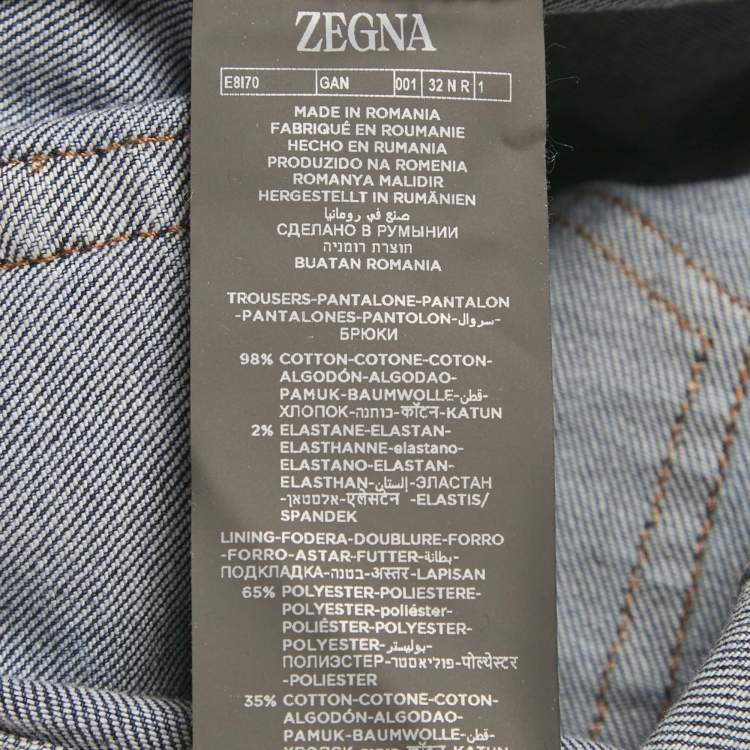 Pre Owned بنطلون جينز زينيا دينم أزرق منتظم مقاس صغير (وسط 29 بوصة)