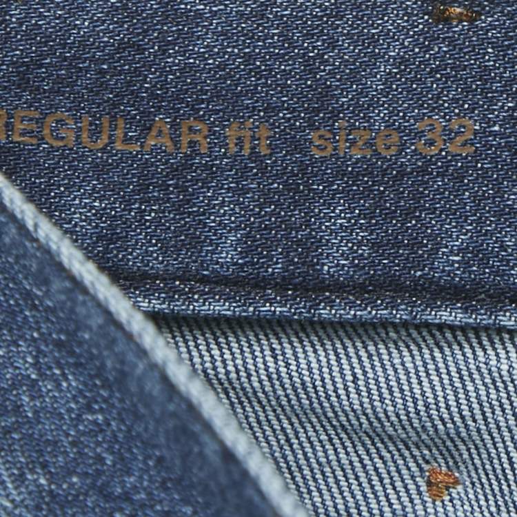 Pre Owned بنطلون جينز زينيا دينم أزرق منتظم مقاس صغير (وسط 29 بوصة)