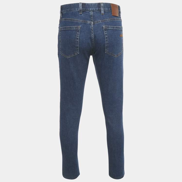 Pre Owned بنطلون جينز زينيا دينم أزرق منتظم مقاس صغير (وسط 29 بوصة)