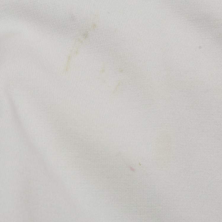 Pre Owned Zegna White Logo Print Jersey Crew Neck T-Shirt M