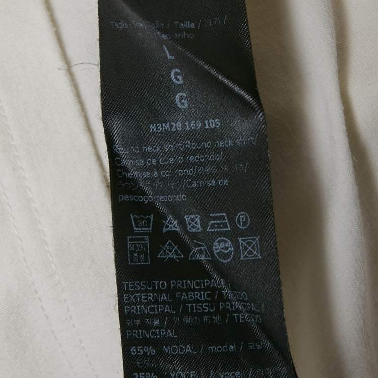 Pre Owned Zegna White Jersey Crewneck T-Shirt L