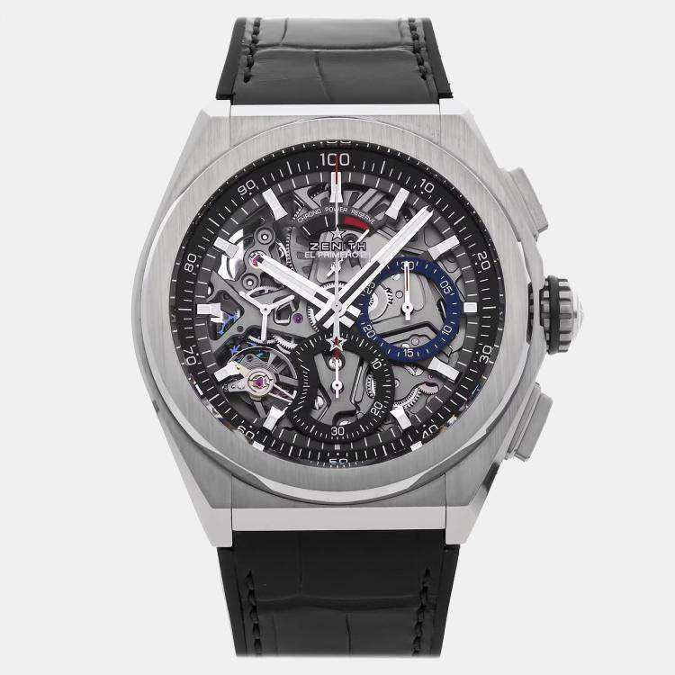 Pre Owned Zenith Defy El Primero 21 95.9000.9004/78.R582 Automatic Skeleton Titanium Men’s Wristwatch 44 mm