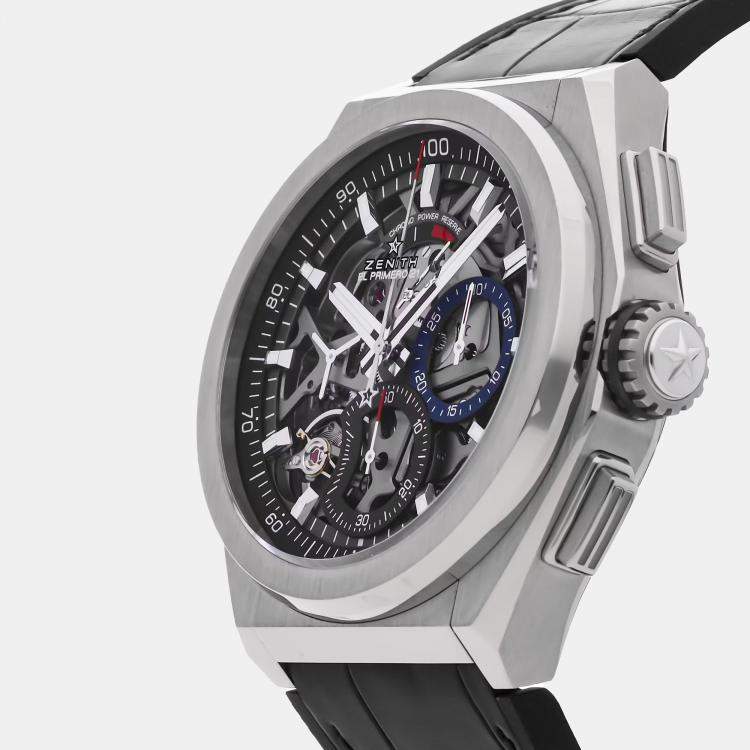Pre Owned Zenith Defy El Primero 21 95.9000.9004/78.R582 Automatic Skeleton Titanium Men’s Wristwatch 44 mm