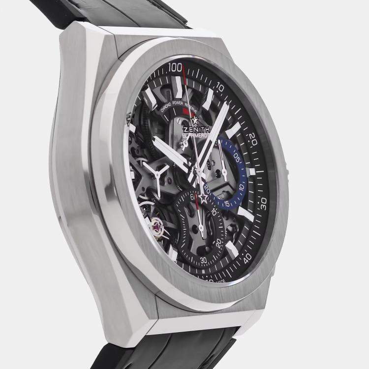Pre Owned Zenith Defy El Primero 21 95.9000.9004/78.R582 Automatic Skeleton Titanium Men’s Wristwatch 44 mm