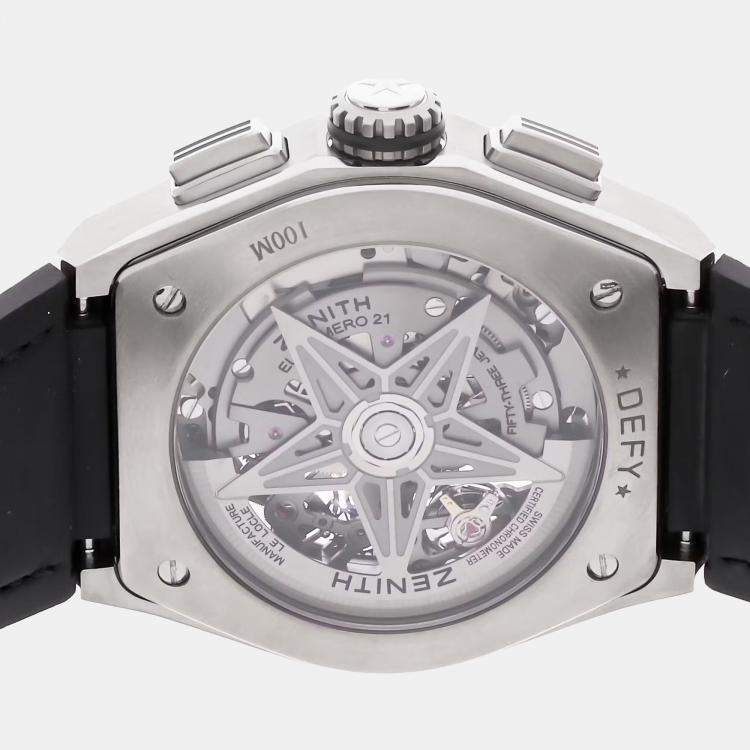 Pre Owned Zenith Defy El Primero 21 95.9000.9004/78.R582 Automatic Skeleton Titanium Men’s Wristwatch 44 mm