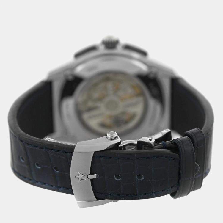 Pre Owned Zenith El Primero 16.2063.405 Automatic Blue Diamond Stainless Steel Men's Wristwatch 45 mm