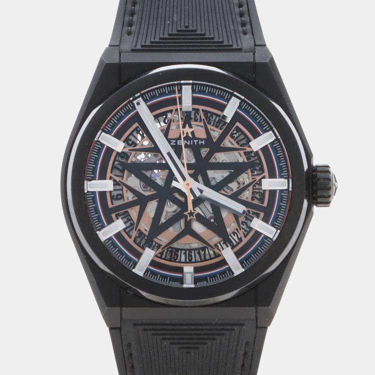 مملوكة مسبقًا Zenith Defy Classic 49.9000.670 Automatic Ceramic Men's Wristwatch 41 mm