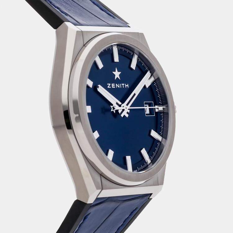 Pre Owned Pre-Owned Zenith Defy Classic 95.9000.670/51.R584 Blue Automatic Titanium Men's Wristwatch 41 mm