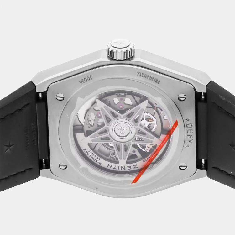 Pre Owned Pre-Owned Zenith Defy Classic 95.9000.670/51.R584 Blue Automatic Titanium Men's Wristwatch 41 mm
