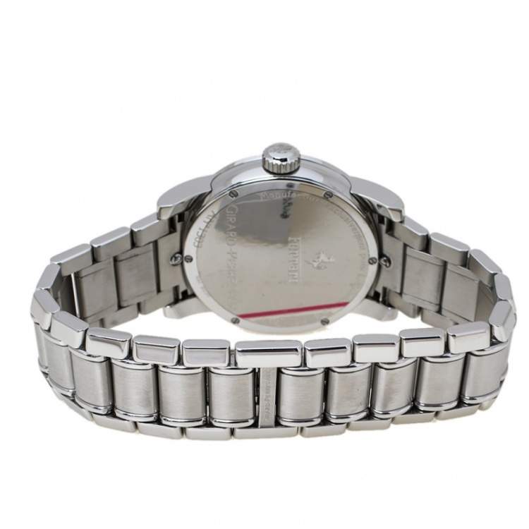 Pre Owned Girard Perragaux Carbon Fiber Stainless Steel Ferrari 8030 Men's Wristwatch 38 mm