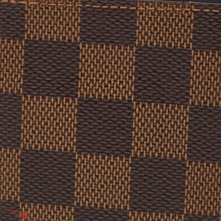Pre Owned Louis Vuitton Blue Damier Ebene Canvas Pocket Organizer