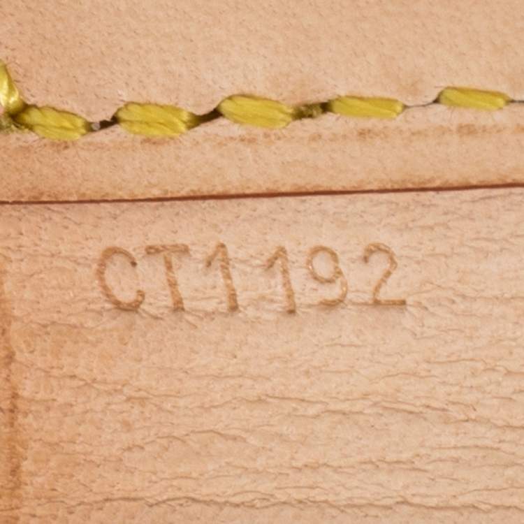 Pre Owned Louis Vuitton Beige Vachetta Leather Money Clip