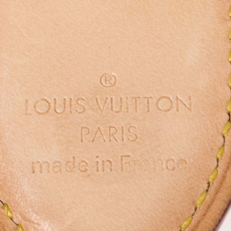 Pre Owned Louis Vuitton Beige Vachetta Leather Money Clip