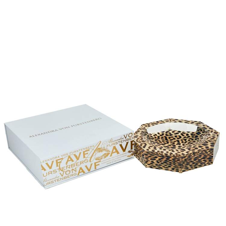 Pre Owned Alexandra von Furstenberg Leopard Print Nut N Bowl 