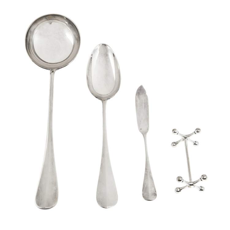 Pre Owned Christofle Fidelio Silver Plated Flatware 130 Pieces Dinner Set