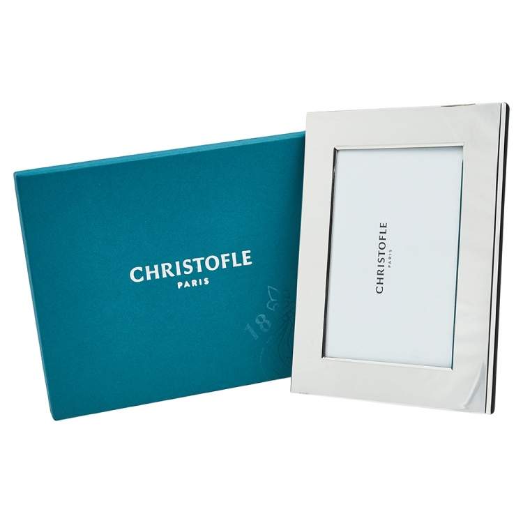 Pre Owned Christofle Fidelio Silver-Plated Classique Picture Frame 3.5 x 5.1"