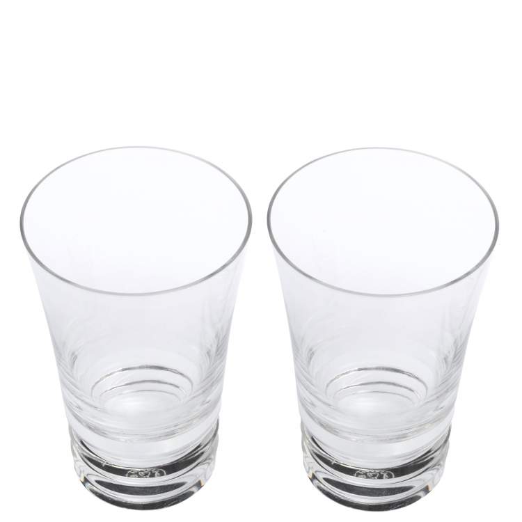 Pre Owned Baccarat Clear Crystal Vega Highball Tumbler Glass Set