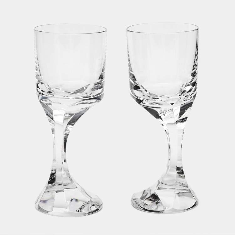 Pre Owned Baccarat Narcisse Wine Glasses Set of 2