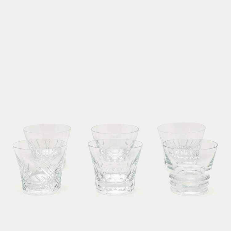 Pre Owned Baccarat Clear Crystal Stella Whisky Glass Set 