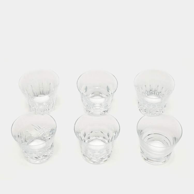 Pre Owned Baccarat Clear Crystal Stella Whisky Glass Set 