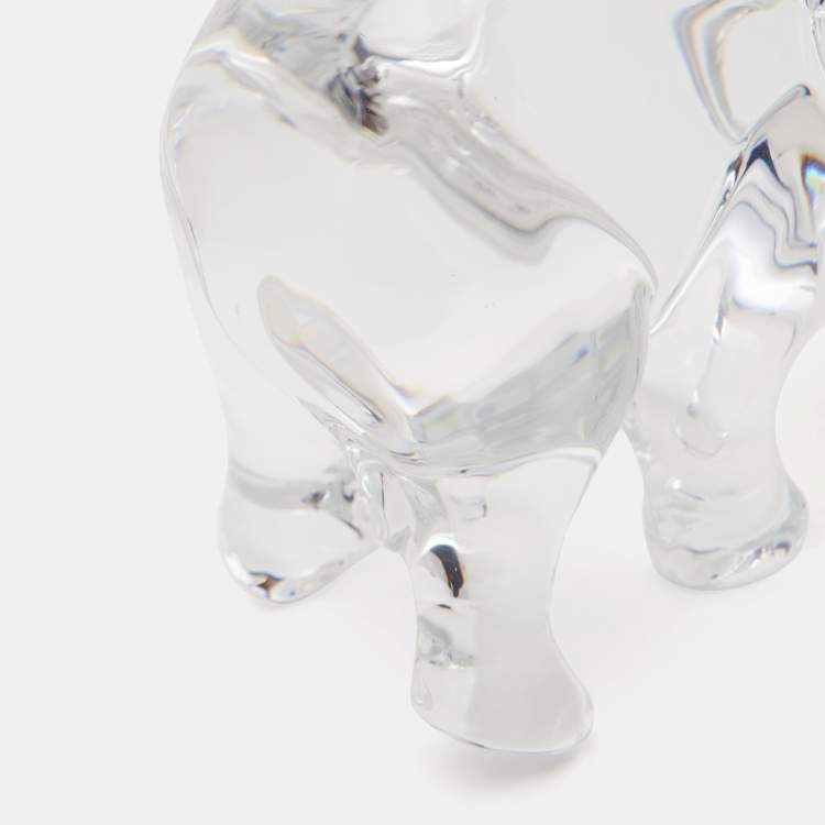 Pre Owned Baccarat Crystal Elephant Home Decor